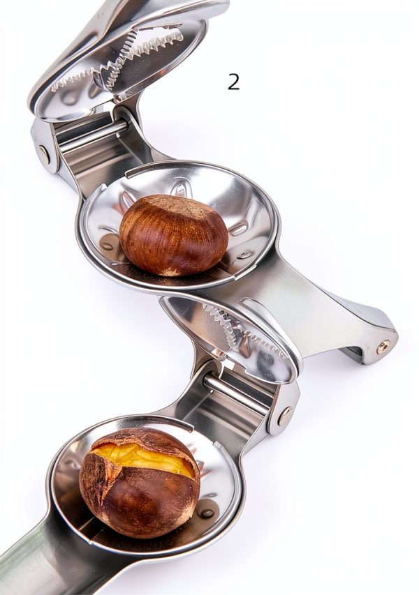 Geettcaifu Stainless Steel Nut Cracker Clip Silver BLJ-0906-7