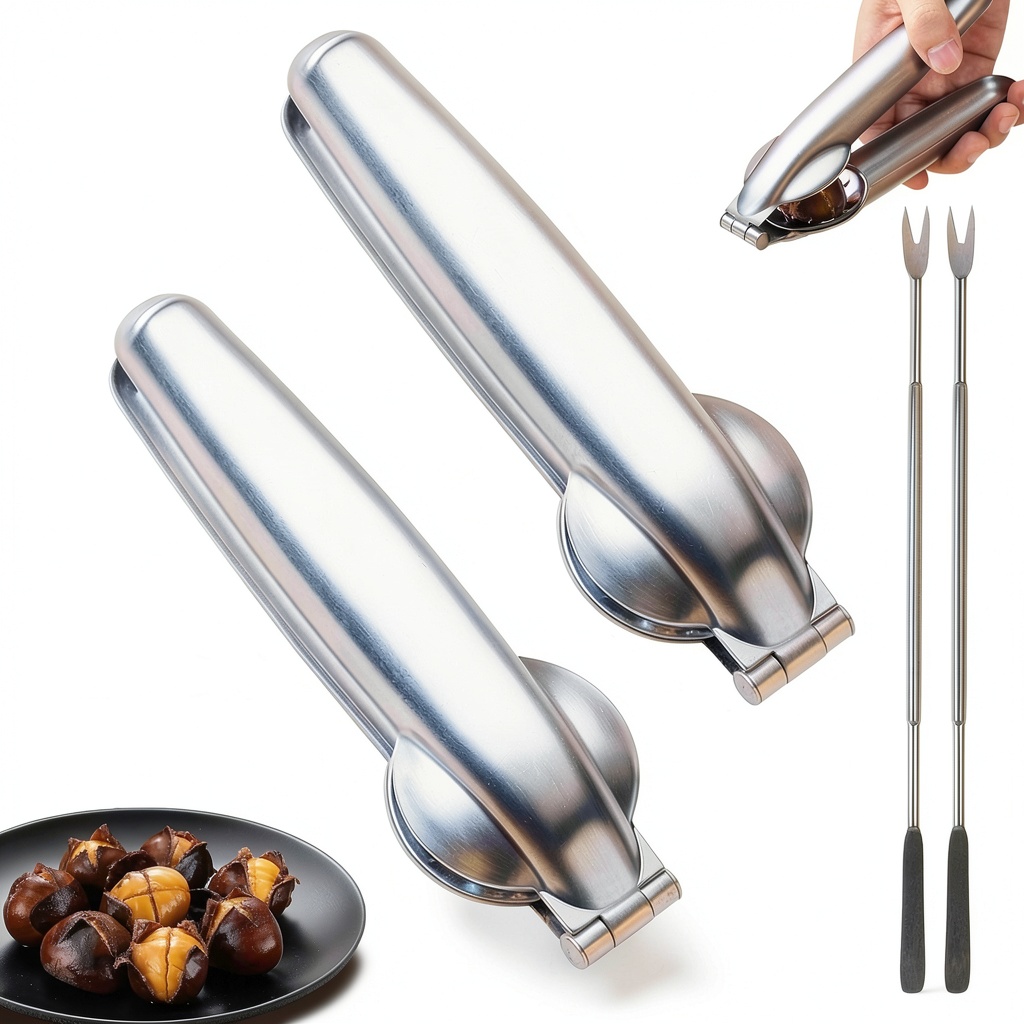 'Savmony nut cracker in use on a kitchen counter'