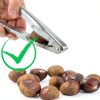 Geettcaifu Stainless Steel Nut Cracker Clip Silver BLJ-0906-1