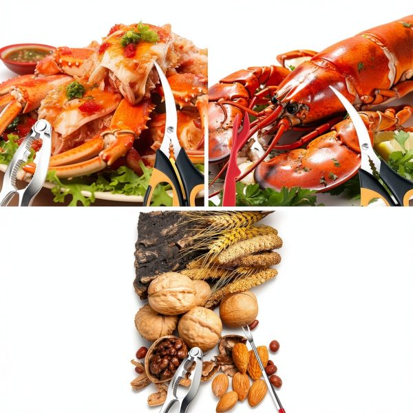Mobzio Seafood Tools Set Zinc Alloy Crab Crackers Kitchen-6