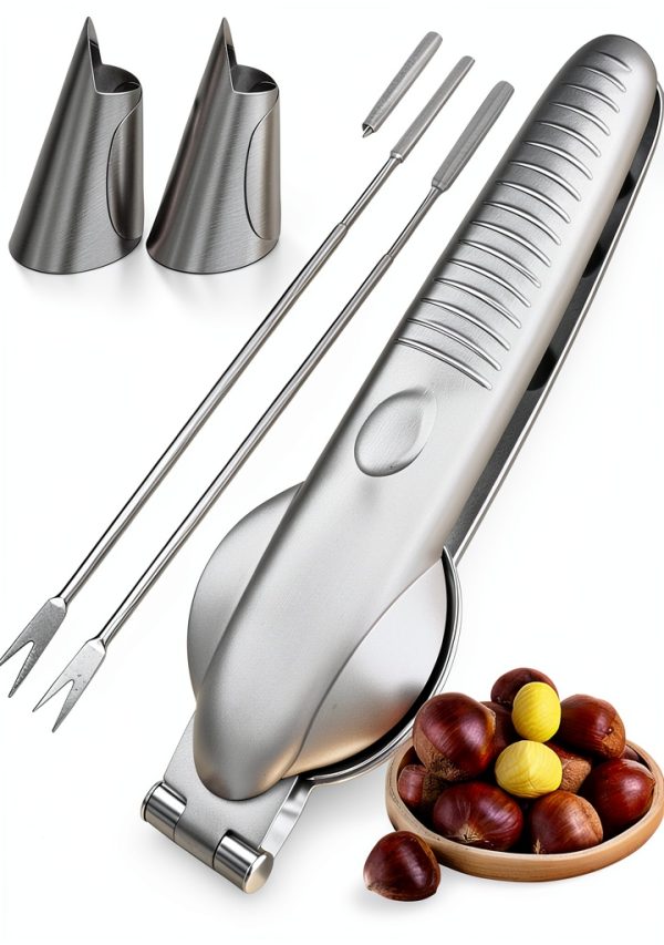 Sanchamy Chestnut Opener Stainless Steel Nut Cracker Tool-0