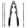 Abuntor Nut Cracker Set Ergonomic Design Stainless Steel-5