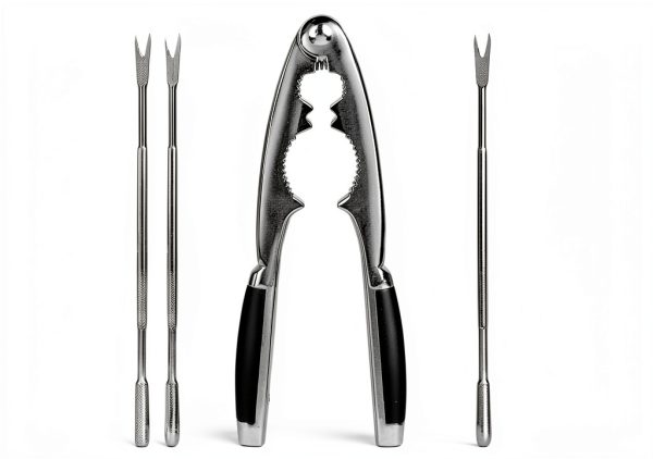 Abuntor Nut Cracker Set Ergonomic Design Stainless Steel-5