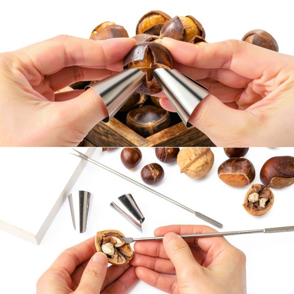 Sanchamy Chestnut Opener Stainless Steel Nut Cracker Tool-3