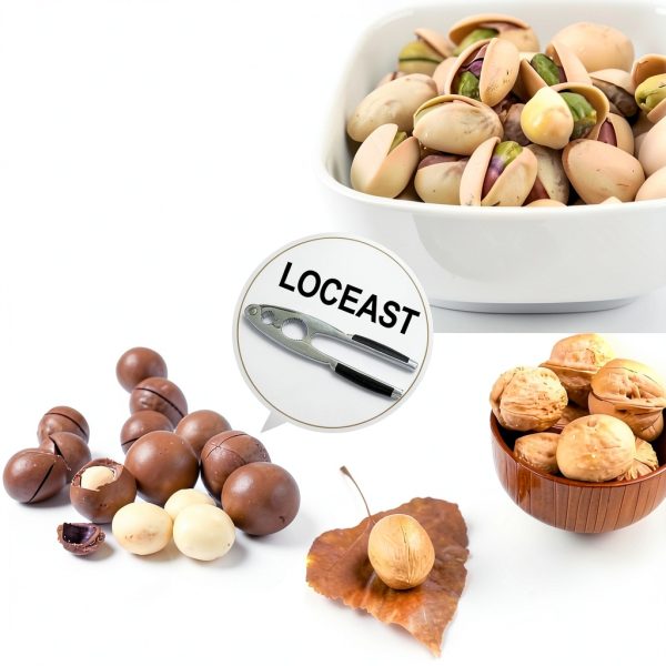 Loceast Funnel Nut Cracker Zinc Alloy Durable Kitchen Tool-7