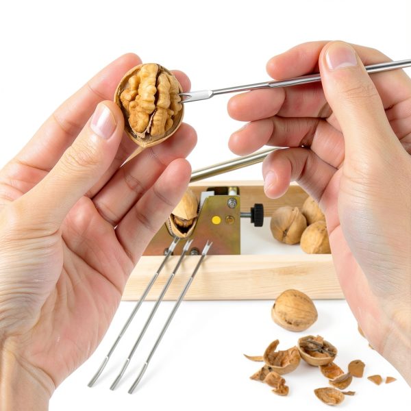 NIZODO Heavy Duty Adjustable Nut Cracker with Storage Box-1