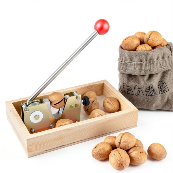 NIZODO Heavy Duty Adjustable Nut Cracker with Storage Box-3