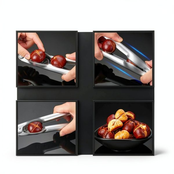 Geettcaifu Stainless Steel Nut Cracker Clip Silver BLJ-0906-3