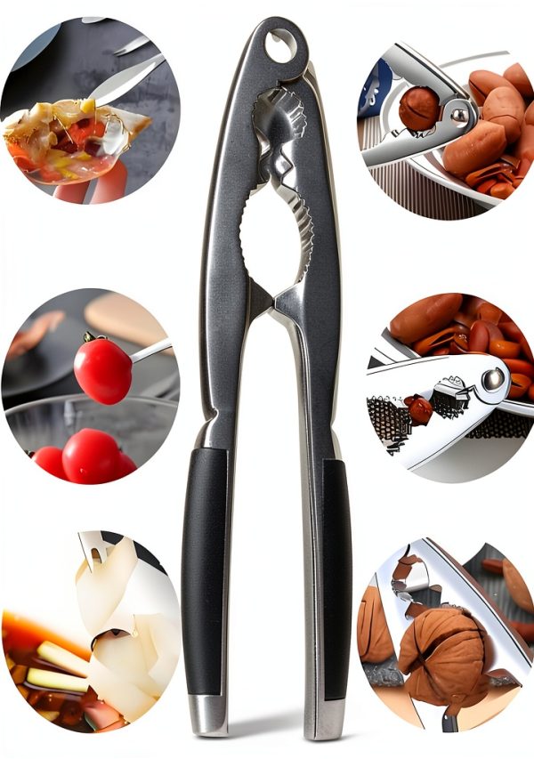 Loceast Funnel Nut Cracker Zinc Alloy Durable Kitchen Tool-3