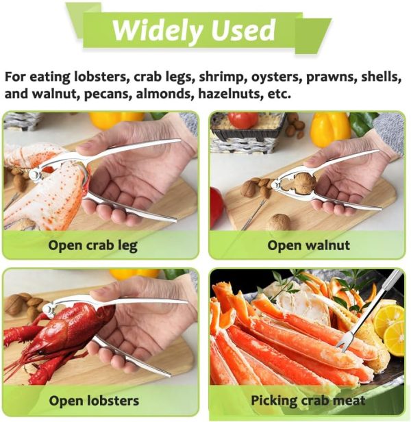 Vicsamer Seafood Cracker Zinc Alloy Stainless Steel Lobster-3