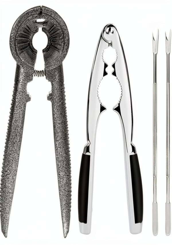 Abuntor Nut Cracker Set Ergonomic Design Stainless Steel-0