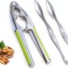 Vicsamer Zinc Alloy Nut Cracker Serrated Design Non Slip-0
