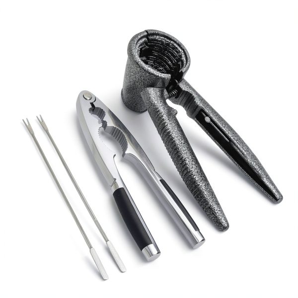 Abuntor Nut Cracker Set Ergonomic Design Stainless Steel-3