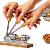 Heavy Duty Nut Cracker Steel Wood Base Adjustable Kitchen-3