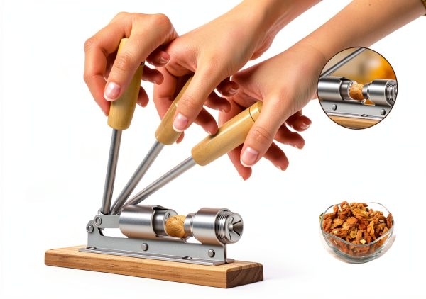 Heavy Duty Nut Cracker Steel Wood Base Adjustable Kitchen-3