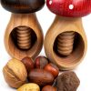 CookWood Wooden Nut Cracker Screw Style Beech Wood-1