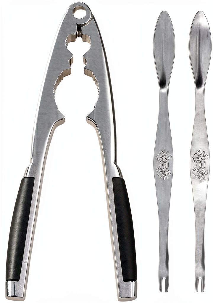 Anwenk nut cracker set with picks on a kitchen counter
