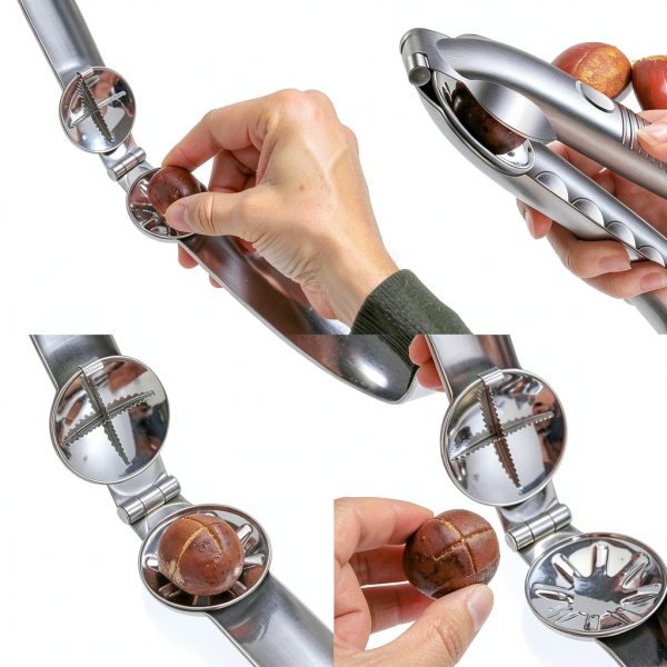 Stainless Steel Nut Cracker Ergonomic Design Kitchen Tool-5
