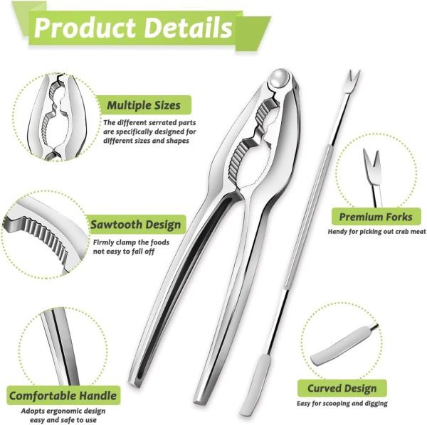Vicsamer Seafood Cracker Zinc Alloy Stainless Steel Lobster-2