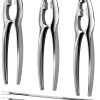 Opvixi Zinc Alloy Crab Crackers Set 8 Piece Silver Kitchen-0