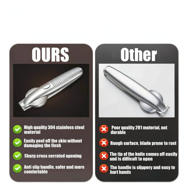 Stainless Steel Nut Cracker Ergonomic Design Kitchen Tool-6