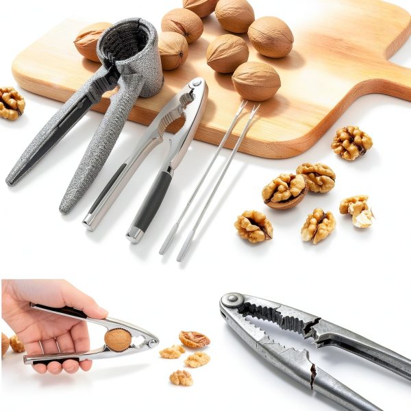 Abuntor Nut Cracker Set Ergonomic Design Stainless Steel-4