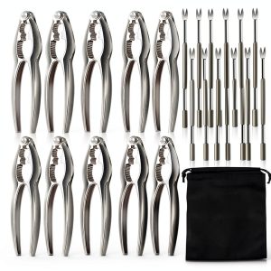 KXCOFTXI Nut Cracker Heavy Duty Zinc Alloy Seafood Tools-0