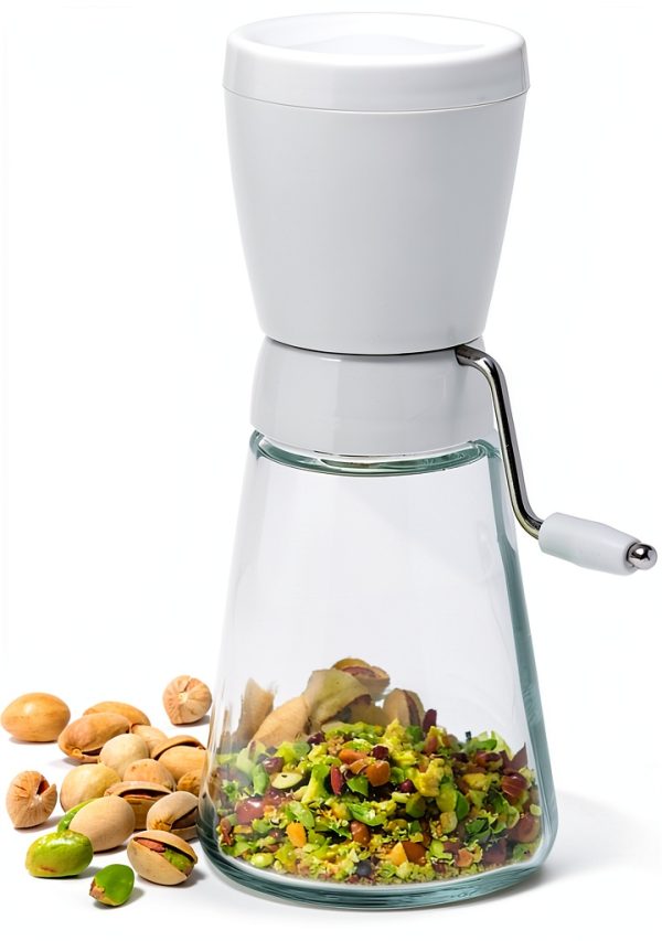 Norpro Nut Chopper Stainless Steel Blades Glass Base Manual-3