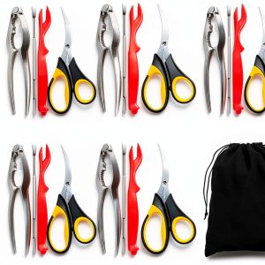 Mobzio Seafood Tools Set Zinc Alloy Crab Crackers Kitchen-0