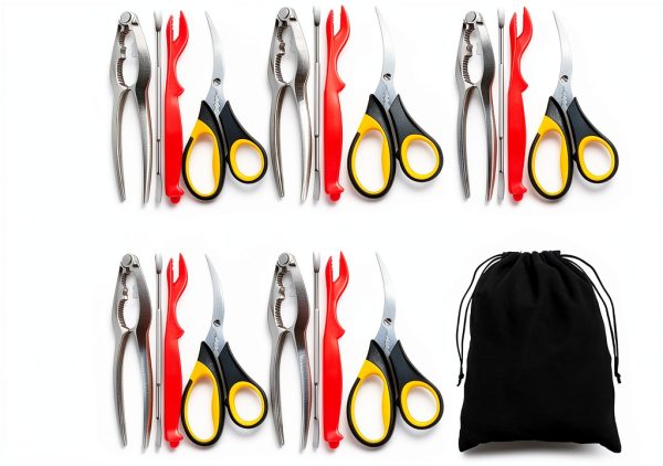 Mobzio Seafood Tools Set Zinc Alloy Crab Crackers Kitchen-0