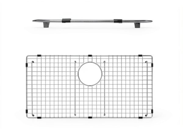 Serene Valley Stainless Steel Sink Grid 28-3/8" x 14-3/16" Rear Drain-1