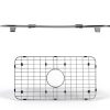Serene Valley Stainless Steel Kitchen Sink Grid Center Drain Medium-1