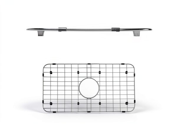 Serene Valley Stainless Steel Kitchen Sink Grid Center Drain Medium-1