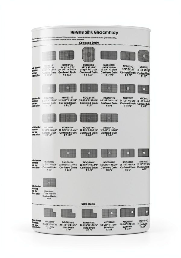 Serene Valley Stainless Steel Kitchen Sink Grid Center Drain Medium-2