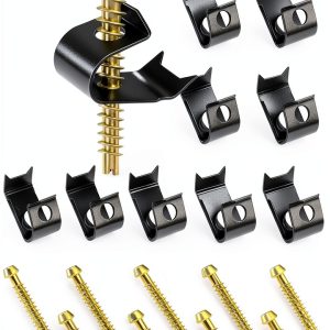 Dreyoo Stainless Undermount Sink Clips Kit 14 Pack with Long Screws-0