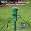 Outdoor Power Stake Timer SURAIELEC 6FT Black Weatherproof Timer-3
