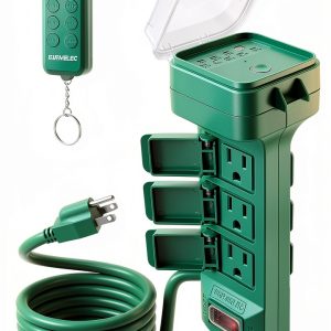 Outdoor Power Stake Timer Waterproof SURAIELEC 6FT Remote Control-0