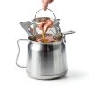 2L Oil Filter Pot Bacon Grease Saver with Strainer, 68oz Steel Pour-1